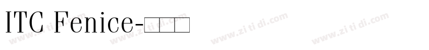 ITC Fenice字体转换